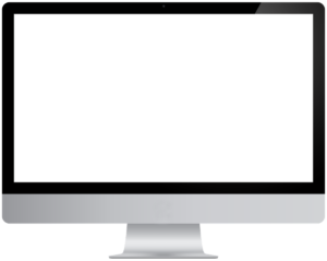 Disruptionio White Logo on Computer Screen